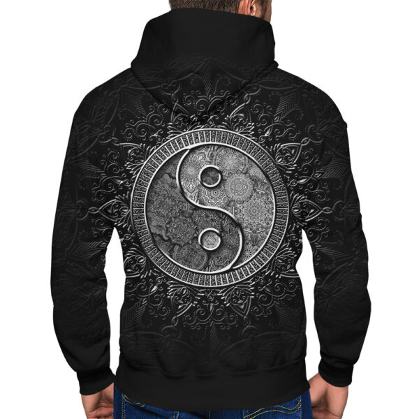Ancient Yinyang Mandala ception – Dark (final) Hoodie - Image 2