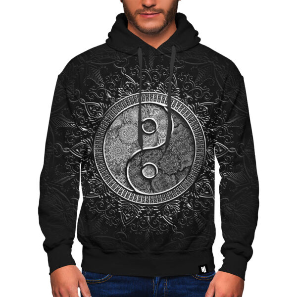 Ancient Yinyang Mandala ception – Dark (final) Hoodie