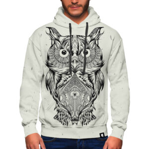 Black and White Owl Hoodie